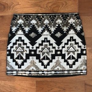 Sequin mini skirt